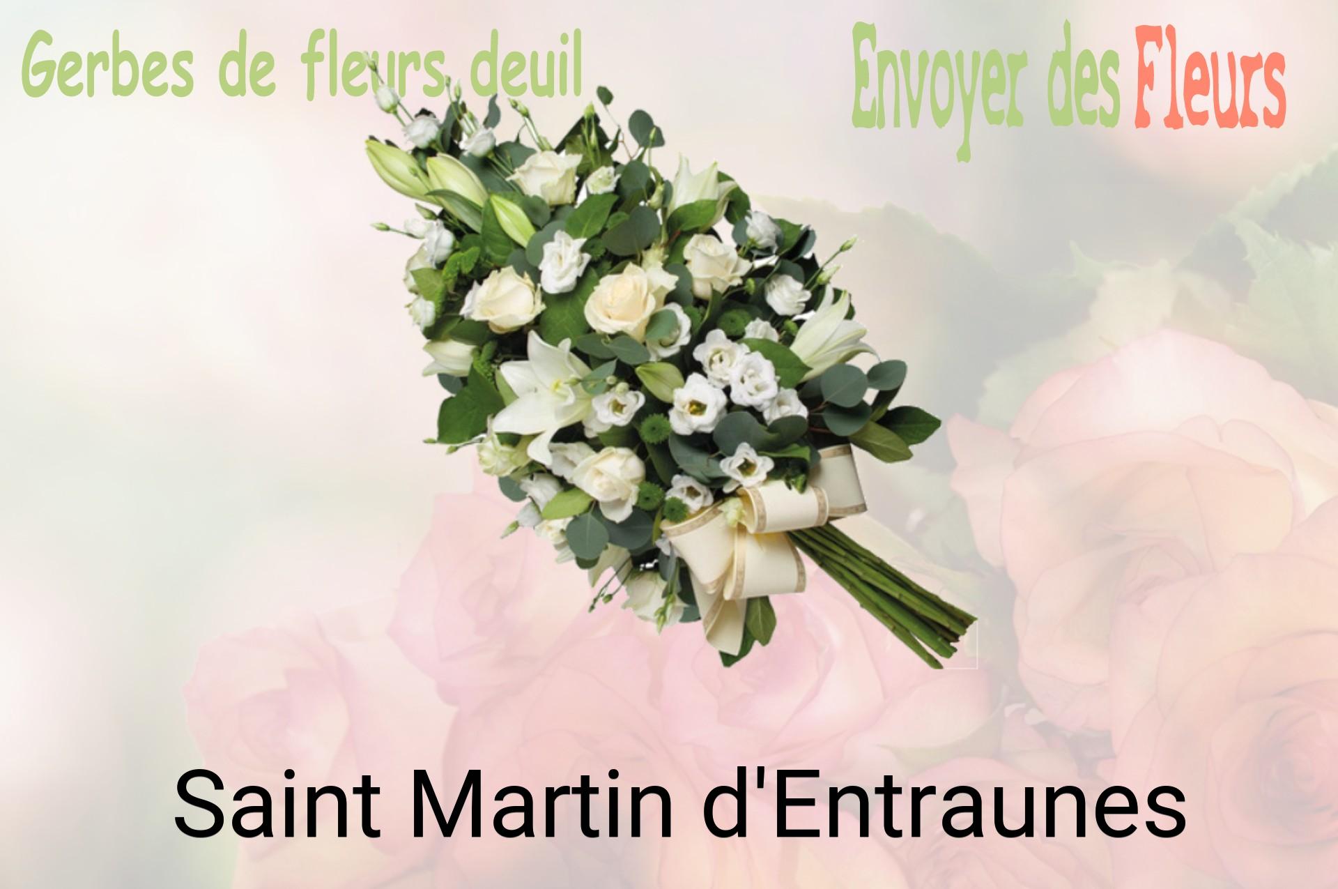 Gerbe de fleurs de deuil livrée à Saint-Martin-d'Entraunes
